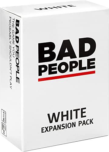 BAD PEOPLE Party Game - White Expansion - 100 New Question Cards for The Hilarious Adult Card Game for Fun Parties & Board Games Night with Your Group - Find Out What Your Friends Really Think of You von BAD PEOPLE