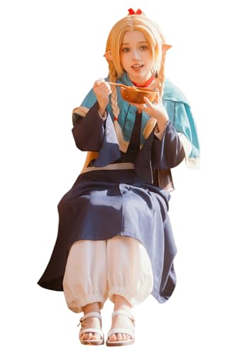 BAEHEU Delicious in Dungeon Kostüm Marcille Donato Cosplay Kostüm Womens Outfits Anime Cosplay Fullset mit Perücke Halloween Karnevalsanzug S von BAEHEU