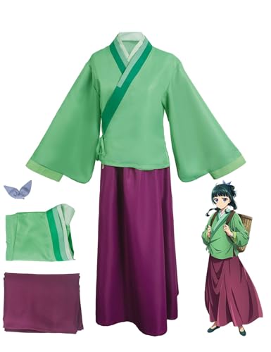 BAEHEU Maomao Cosplay Kostüm Hanfu The Apothecary Diaries Kostüm Damen Outfits Anime Halloween Karneval Anzug Grün L von BAEHEU