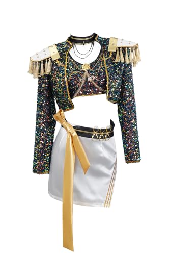 BAEHEU Rui Cosplay Golden Kostüm Mra Zoy Pop Hunter HUNTR/X Costume Merch Anime Cosplay Halloween Karneval Rui 120 BAEHEU Rui Cosplay Golden Kostüm Mra Zoy Pop Hunter HUNTR/X Costume Merch Anime Cosplay Halloween Karneval Rui 120 von BAEHEU