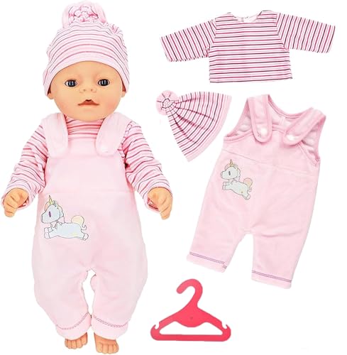 YHGETSUM Kleidung Bekleidung Outfits für Baby Puppen, Puppenkleidung 35-43 cm für New Born Baby Puppen,Geschenke für Mädchen, Kinder von YHGETSUM