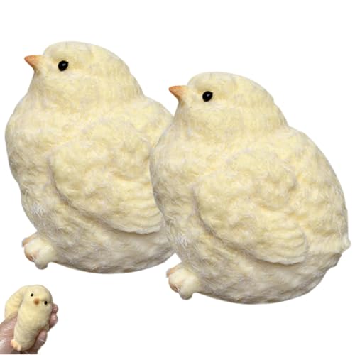 BAFRA Squishy-Huhn, handgemachtes Taba-Squishy-Huhn, Hühner-Squishy, ​​ultraweiches Squishy-Zappelspielzeug aus Silikon for Stressabbau, sensorisches Zappelspielzeug for Erwachsene(2pcs) von BAFRA