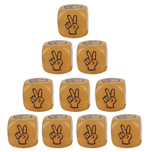 BAHJKASD 10pcs Acryl Party Game Dices Party Brettspiel Dices ENTUTTICMENT Game Props Party Sieve Finger RESIGING Game Dices von BAHJKASD