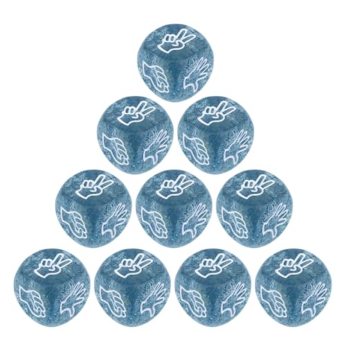 10pcs Finger Rateing Game Dices 6 Seiten 20mm Clear Rock Paper Scissor Game Dices Brettspiel Spielzeug Für Familienfeiern von BAHJKASD