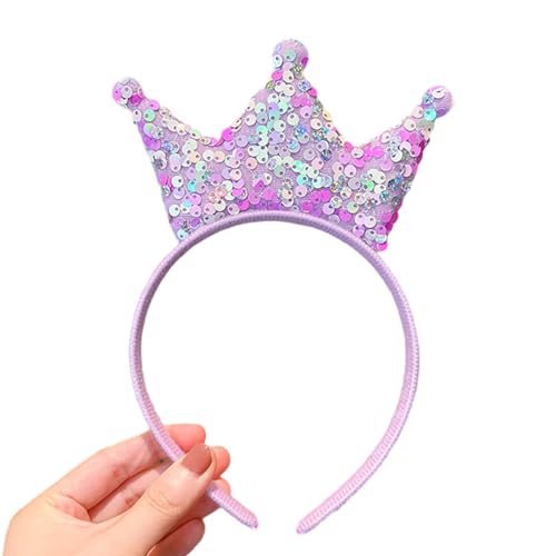 BAHJKASD Glitzernde Krone Haarband Kindergeburtstag Party Stirnband Mädchen Musik Festival Hairhoop Schule Spielen Bühne Foto Hairhoop von BAHJKASD