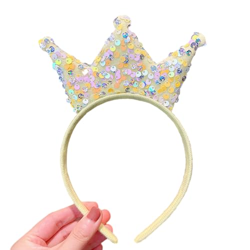 BAHJKASD Glitzernde Krone Haarband Kindergeburtstag Party Stirnband Mädchen Musik Festival Hairhoop Schule Spielen Bühne Foto Hairhoop von BAHJKASD