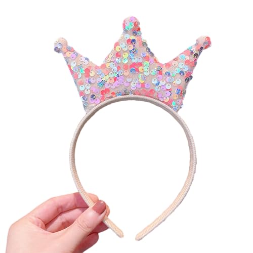 BAHJKASD Glitzernde Krone Haarband Kindergeburtstag Party Stirnband Mädchen Musik Festival Hairhoop Schule Spielen Bühne Foto Hairhoop von BAHJKASD