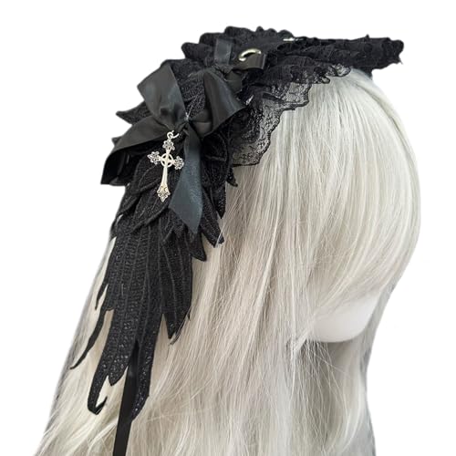 BAHJKASD Gothic Stirnband Bequemes Haarband Verstellbarer Punk Kopfschmuck Stilvolles Kopfbedeckungszubehör Für Cosplay Enthusiasten von BAHJKASD