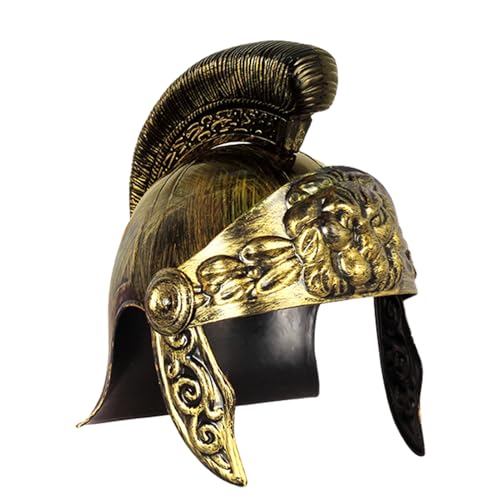 BAHJKASD Kostüme, römischer Helm, antikes Cosplay, Mittelalter-Hut, Punk-Helm, antiker europäischer Soldaten-Rollenspiel-Helm von BAHJKASD