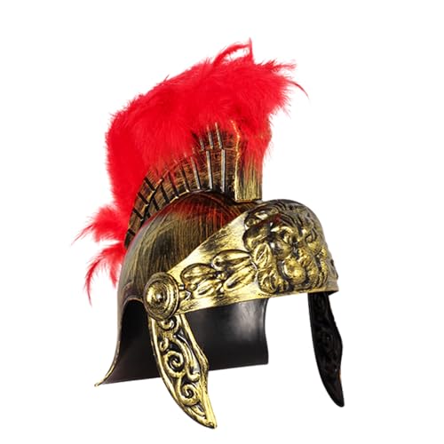 BAHJKASD Kostüme, römischer Helm, antikes Cosplay, Mittelalter-Hut, Punk-Helm, antiker europäischer Soldaten-Rollenspiel-Helm von BAHJKASD