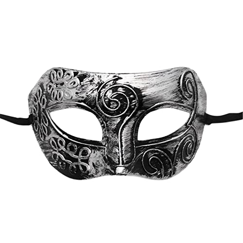 BAHJKASD Metallic Maskerade Maske Halbgesicht Vintage Auge Cosplay Kostüm Halloween Augenmaske Tod Dress Up Zubehör Halloween Augenmaske für Frauen von BAHJKASD