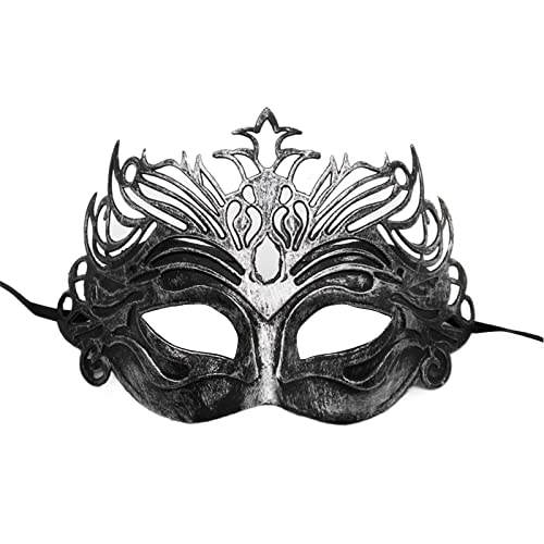 BAHJKASD Metallic Maskerade Maske Halbgesicht Vintage Auge Cosplay Kostüm Halloween Augenmaske Tod Dress Up Zubehör Halloween Augenmaske für Frauen von BAHJKASD