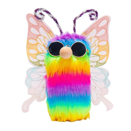 BAHJKASD Schmetterlingsflügel Regenbogen Plüschpuppen Mit Sonnenbrillen Schwedisch Tomtes Figur Spielzeugfestivals Party Ornament Decors von BAHJKASD