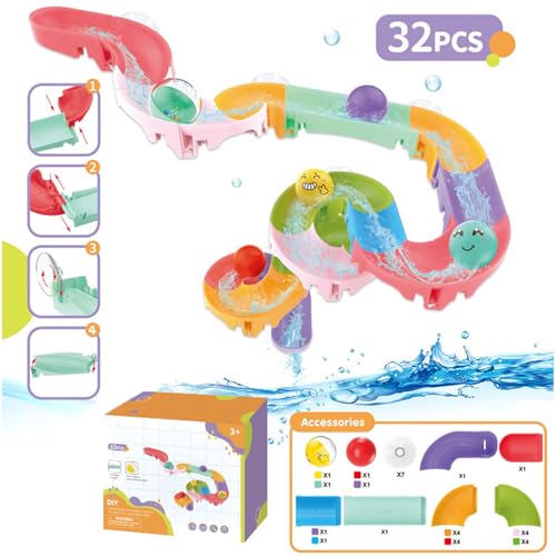 BAHJKASD Spaß Baden Silde Spielzeug Für Kinder Soft Run Track Spielzeug Mit Saugnapf Set Für Bade Spaß Pool Spielzeug Geschenk Für Kinder von BAHJKASD