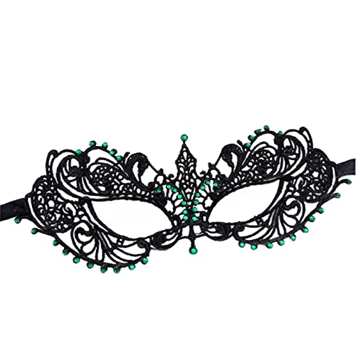 BAHJKASD Strass-Halbe für Damen, Halloween, Maskerade, antike Spitze, Retro-Party, Cosplay, Requisiten von BAHJKASD