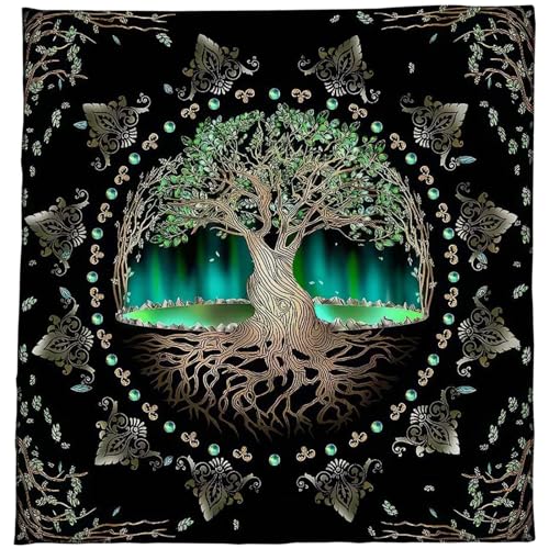 BAHJKASD Tarotkarten Tischdecke Tuch Baum des Astrologie Tischdecke Wahrsagungskarten Tuch Wandteppiche Wanddekorationen von BAHJKASD