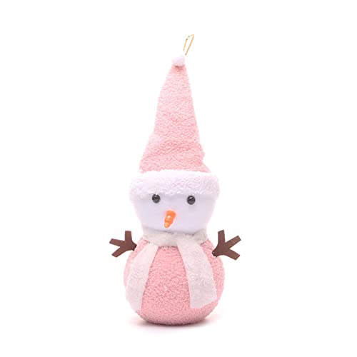 BAHJKASD Weihnachten Ornament Plüsch Schneemann für mit Schal und Hut Miniatur Figur Miniatur Schneemann Figuren von BAHJKASD