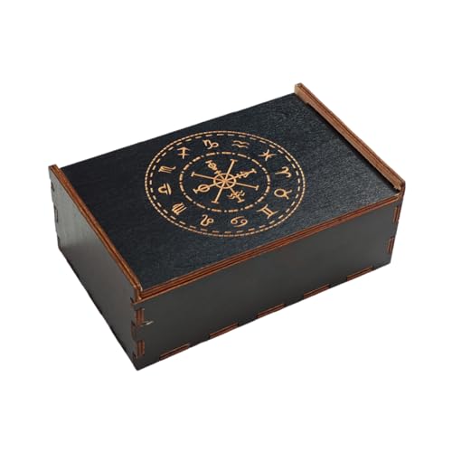 Holz Tarot Karten Lagerung Fall Tragbare Tarot Karten Box Hexerei Wahrsagerei Lagerung Fall Spiel Karten Container von BAHJKASD