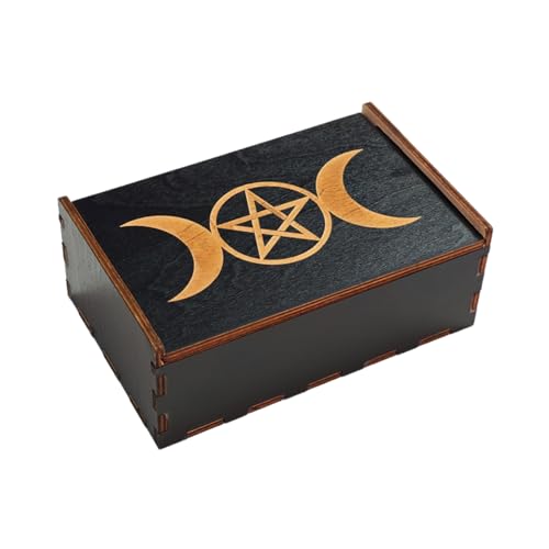 Holz Tarot Karten Lagerung Fall Tragbare Tarot Karten Box Hexerei Wahrsagerei Lagerung Fall Spiel Karten Container von BAHJKASD