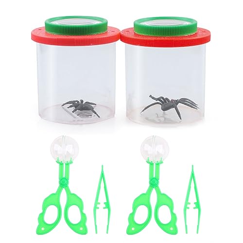 Insert Bug Viewer Magnifier with Tweezers Backyard Insect Bug Viewer Collecting Kit for Children & Kids Bug Bug Magnifier Jar Bug Magnifier for Toddlers Bug Magnifier Container Backyard Insect Bug von BAHJKASD