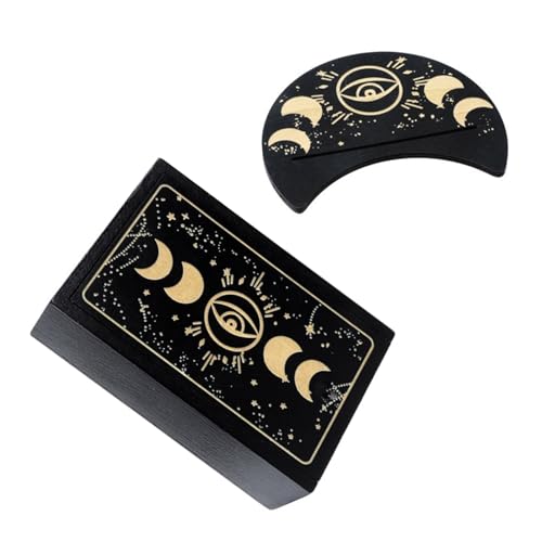 Spiel Tarot Karten Lagerung Box Holz Tarot Karten Fall Mit Karte Tragbare Karten Container Astrologie Schmuck Box von BAHJKASD