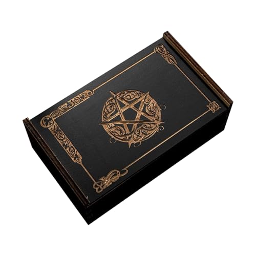 Tragbare Holz Tarot Karten Box Push Pull Karten Box Geschenke Fall Wahrsagerei Karte Lagerung Container Hexe Dekoration von BAHJKASD