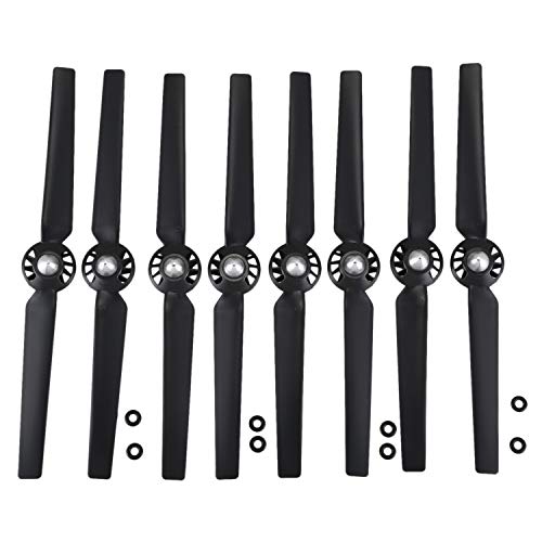 BAIGOO 8 StüCke Propeller für Yuneec Q500 4 Karat Kamera Teile Schnell Verschluss Selbst Hemmend Requisiten Klinge (Schwarz) von BAIGOO