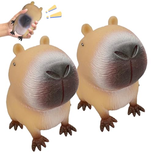 Capybara Squeeze Toys, 2 Stück Kapybara Squeeze Toy, Capybara Squishy Spielzeuge, Capybara Squishy Toys, Niedliches Capybara Zappelspielzeug, Kapybara Squeeze Spielzeug, Für Erwachsene Und Kinder von BAISHUWU