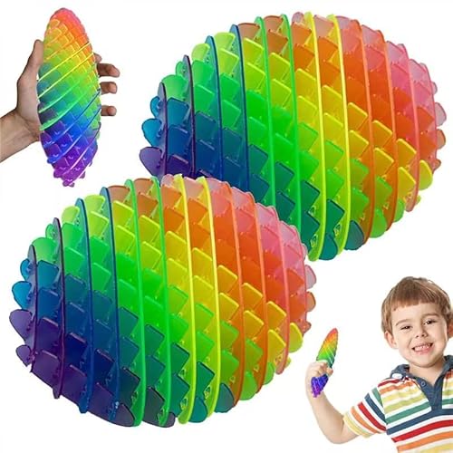 Wurm Zappelspielzeug, 2 Stücke Wurm Großes Zappelspielzeug, Worm Toy, Squeeze Wurm Spielzeug, Wurm Spielzeug, Fidget Wurm, Wurm Fidget Spielzeug, für Kinder und Erwachsene Lindert Stress(Regenbogen) von BAISHUWU