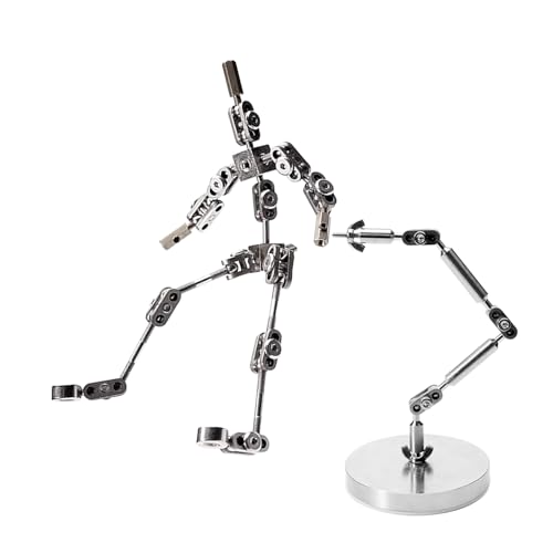 BAIYITONGDA Anker-Rigging-System für Stop-Motion-Animationen, fertiges artikuliertes humanoides Skelett für Stop-Motion-Projekte, mit Edelstahl-Rig-Arm,14CM von BAIYITONGDA