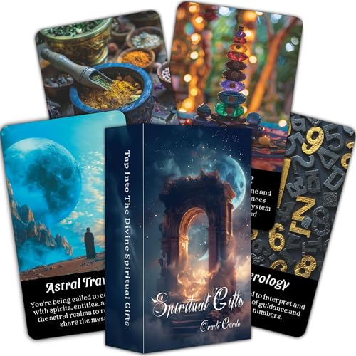 BAIYOOBAI Spirit Oracle Cards, Mystic Psychic Orakel Deck, Spirituelle Orakelkarten für Anfänger, Erkunden Sie Innere Weisheit und Spirituelle Macht von BAIYOOBAI