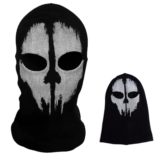 BAIYSFFG Gesichtsmaske, Motiv Call of Duty: Ghosts (Skelett-Kopf), Totenkopf-Motiv, Sturmhaube, Schwarz von BAIYSFFG