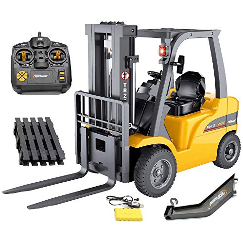BAKAJI RC Hubwagen Spielzeug Kinder Maßstab 1:10 aus Metall Gabelstapler Funktionierende 8 Funktionen Lichter Sound Zubehör und Fernbedienung Liebe in jedem Detail 45 x 30 x 16 cm BAKAJI RC Hubwagen Spielzeug Kinder Maßstab 1:10 aus Metall Gabelstapler Funktionierende 8 Funktionen Lichter Sound Zubehör und Fernbedienung Liebe in jedem Detail 45 x 30 x 16 cm von BAKAJI