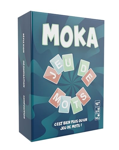 BAKAKOU Moka – Das lustige und süchtige Wortspiel – Gesellschaftsspiel für die Familie – Taktisch und intelligent – 2 Spieler und mehr – ab 12 Jahren von BAKAKOU