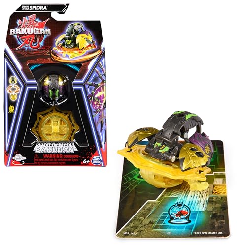 BAKUGAN, Special Attack Spidra, spinnendes Sammlerstück, individualisierbare Actionfigur und Sammelkarten, Kinderspielzeug für Jungen und Mädchen von BAKUGAN