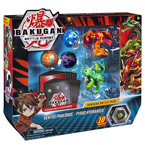 BAKUGAN 20115148 - Battle Pack mit 2 Ultra & 3 Basic Balls, Ventus Phaedrus & Pyrus Hydranoid von BAKUGAN