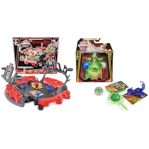 BAKUGAN 3.0 Battle Arena mit Special Attack Dragonoid & 2023 Starter Pack mit 3 Bällen (1 Special Attack Ventri, Zwei Core Balls Octogan und Trox) für Kinder ab 6 Jahren von BAKUGAN