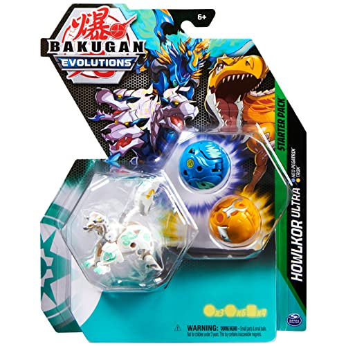 BAKUGAN 'Evolutions' Starter Pack mit 3 Bällen (Ultra Haos Howlkor, Basic Aurelus Trox, Basic Aquos Pegatrix) von BAKUGAN