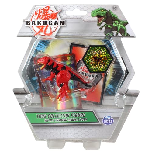 BAKUGAN Sammelfiguren mit 2 Sammelkarten & Sammlermünze - Trox Rot von BAKUGAN