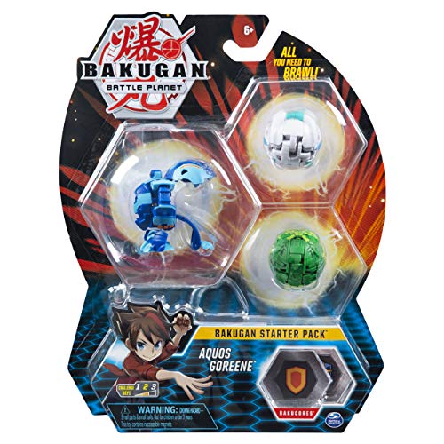 BAKUGAN Spinmaster – 6045144 Aquos Goreene – Starter Pack mit 3 Action Figuren von BAKUGAN