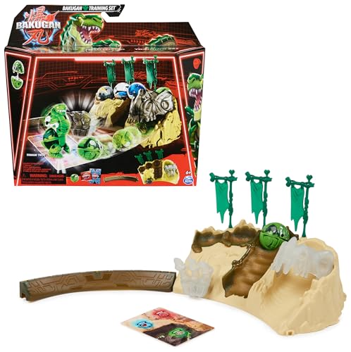 BAKUGAN Training Set mit Titanium Trox, im Dino-Clan-Motiv, individualisierbare Actionfigur, Sammelkarten und Spielset, Kinderspielzeug für Jungen und Mädchen von BAKUGAN