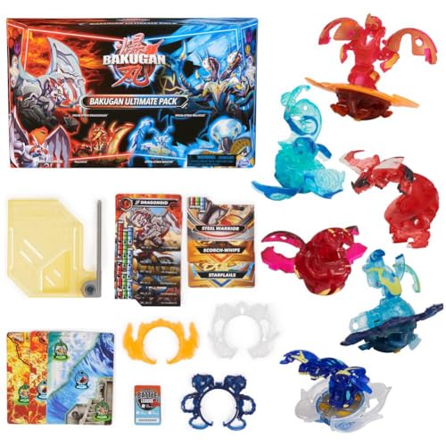 BAKUGAN Ultimate 6-Pack, Special Attack Dragonoid, Nillious, Mantid, Octogan, personalisierbare wirbelnde Actionfiguren, Kinderspielzeug für Jungen und Mädchen von BAKUGAN