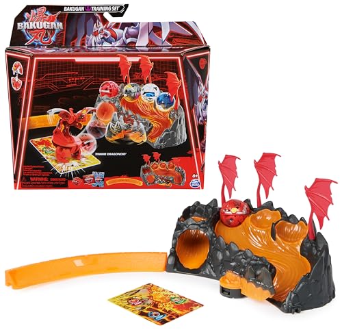 Bakugan 3.0 Training Set mit Core Ball Titanium Dragonoid vom Drachen-Clan, Trainingslandschaft mit individuell zusammenstellbarer Actionfigur und Sammelkarten, für Kinder ab 6 Jahren von BAKUGAN