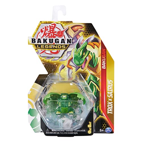 BAKUGAN Legends 2023 Elemental Rare Trox x Sairus 2 Zoll Core Sammelfigur und Sammelkarten von BAKUGAN