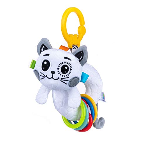 Balibazoo 80182 Rattle Cat, Rassel Spielzeug für Babys, sensorisches Spielzeug, sicheres Plüschtier, Babyfreund, sicheres Spielzeug Ab 0+ Monate Balibazoo 80182 Rattle Cat, Rassel Spielzeug für Babys, sensorisches Spielzeug, sicheres Plüschtier, Babyfreund, sicheres Spielzeug Ab 0+ Monate von BALIBAZOO