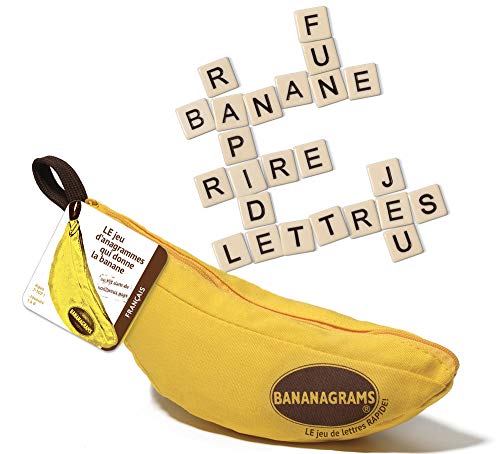 BANANAGRAMS Französische Version – Buchstaben- und Schnelligkeitsspiel – Buchstabenspiel Spaß – Buchstabenspiel ab 7 Jahren – Buchstabenspiel für 1 bis 8 Spieler – 91097, Gelb von BANANAGRAMS