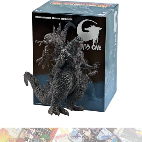 BANDAI SPIRITS Godzill a (2023) Ver.2: 16 cm Monsters Roar Attack Statue Figur gebündelt mit 1 A.C.G. kompatible Themen-Sammelkarte (89393) von BANDAI SPIRITS