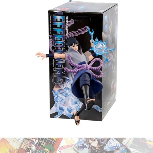 BANDAI SPIRITS Uchiha Sasuk e: 13 cm große Effectreme Statue Figur gebündelt mit 1 A.C.G. kompatible Themen-Sammelkarte (19289) von BANDAI SPIRITS