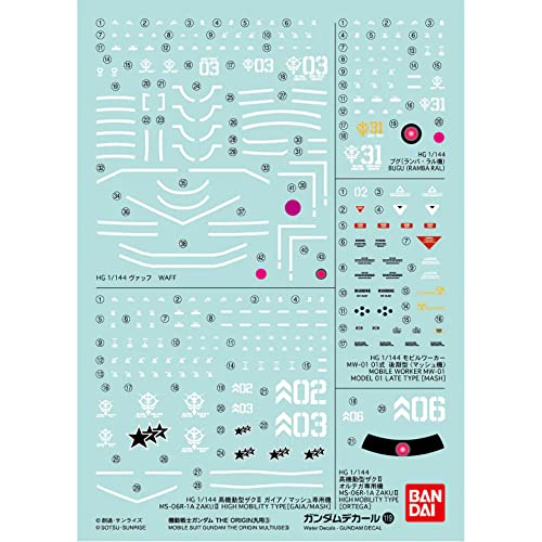 Bandai Gundam - Gundam Decal 119 Mobile Suit Gundam The Origin MULTIUSE von BANDAI SPIRITS