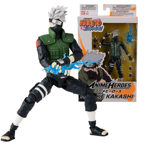 BANDAI – Anime Heroes – Naruto Shippuden – Anime-Heldenfiguren 17 cm – Kakashi Hatake – Offizielle Lizenz - Gelenkfigur Kakashi - 36903 von BANDAI